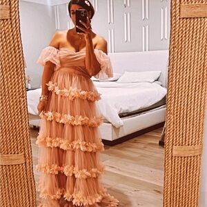 Elegant Pink Off-Shoulder Dress